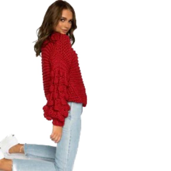 NWT Women's Dissh Day Dreaming Hand Knitted Bobble Detail Jumper AU M / AU L - Picture 9 of 9